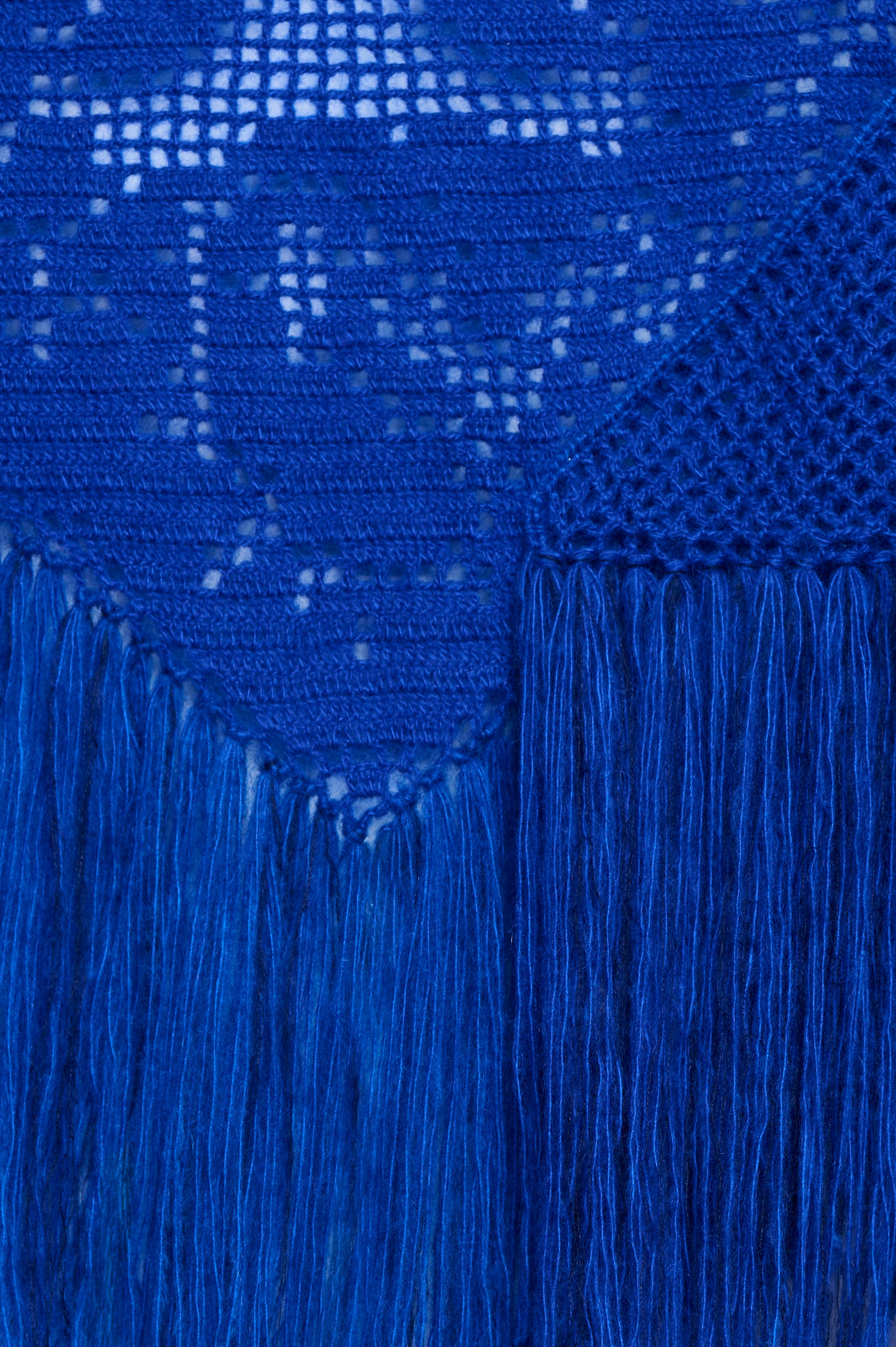 Scialle Coperta in Mohair Silk Blend, Stromboli Blue, Detail