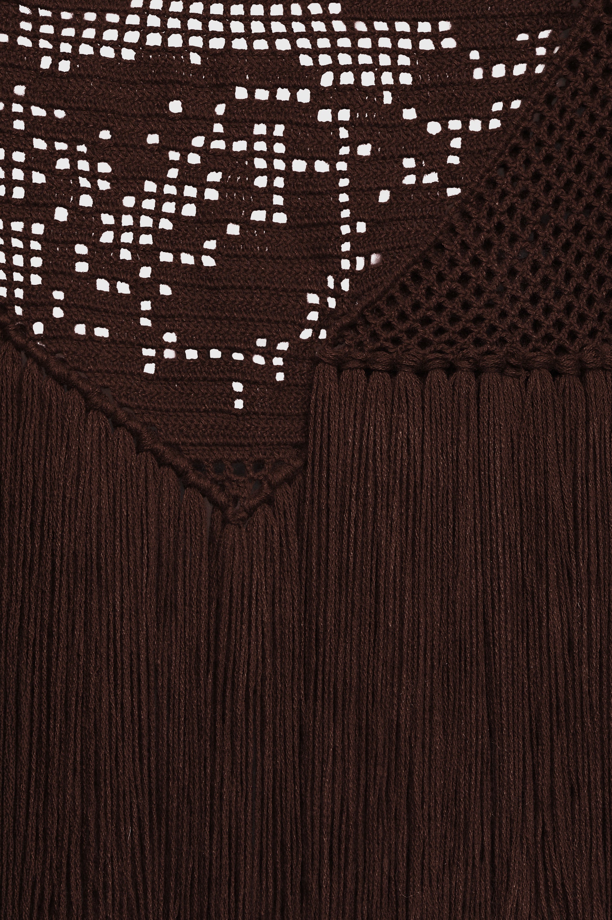 Scialle Peonia in Cashmere, Modica Chocolate, Detail